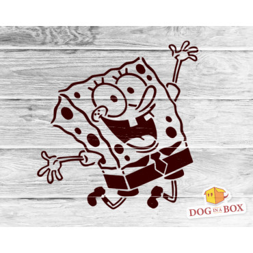 Spongebob stencil n.1 - Cartoon stencil for nursery decoration, cakes and fabrics