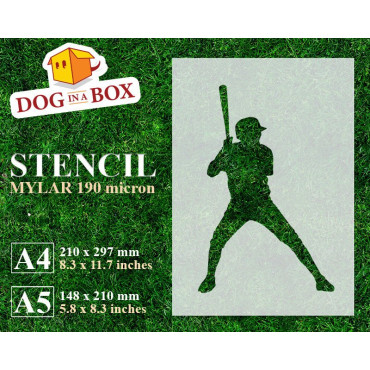 Softball stencil n.1 - Reusable stencil for softball wall decors, fabrics and wood signs.