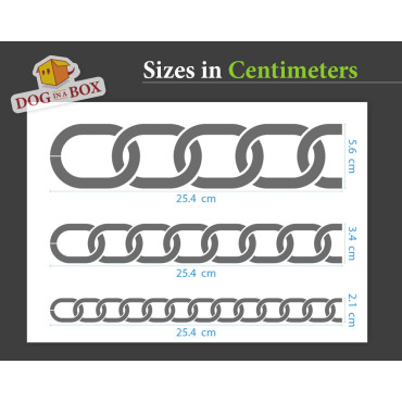 Pochoir chaînes n.3 - Pochoir réutilisable sans coutures avec motifs de chaînes. Trois tailles incluses sur une seule feuille.