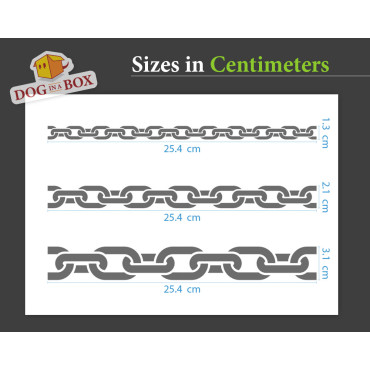 Chains stencil n.5 - Reusable chains seamless patterns stencil. Three sizes included in a single sheet.