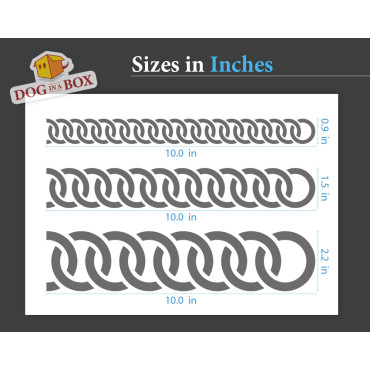 Chains stencil n.6 - Reusable chains seamless patterns stencil. Three sizes included in a single sheet.