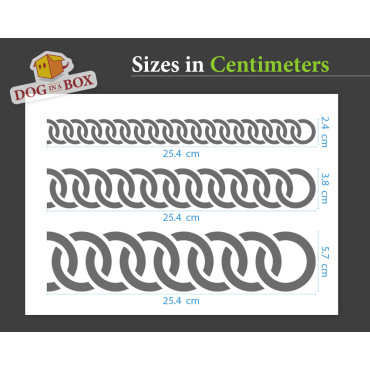 Chains stencil n.6 - Reusable chains seamless patterns stencil. Three sizes included in a single sheet.