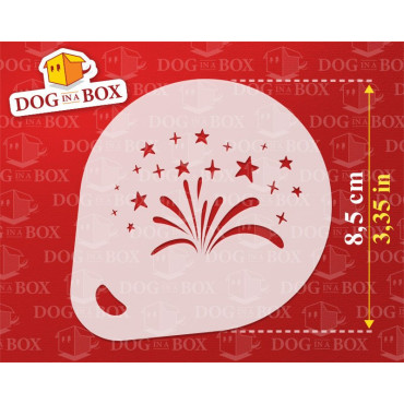 Stencil Cuori e Stelle (set di 3) - Stencil per decorazioni di cappuccini e caffè oppure dolci e biscotti