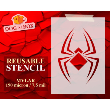Spider symbol stencil n.6 -...