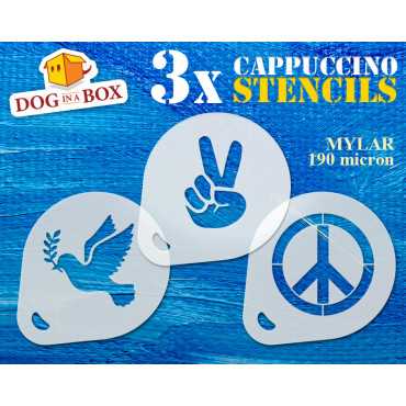 Peace symbols stencils -...