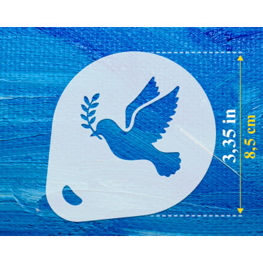 Pochoirs symboles de paix - Lot de 3 pochoirs de décoration cappuccino et café