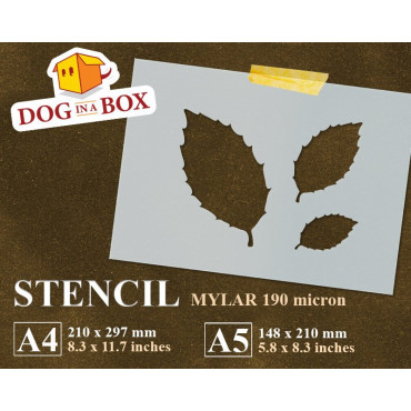 Leaves stencil n.3 - Reusable foliage stencil for wall painting and fabrics