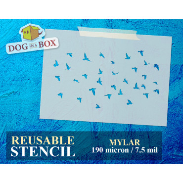 Pochoir oiseaux volants n.5...