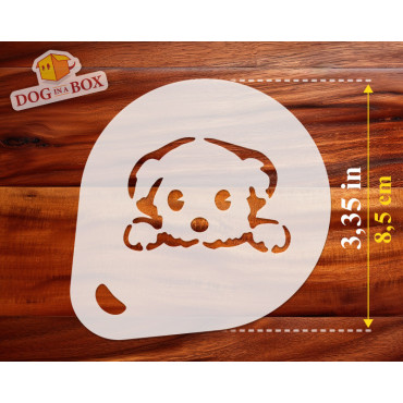 Pochoirs pour chiens Big Set n.1 - Lot de 9 pochoirs pour décor cappuccino et café poudre de cacao