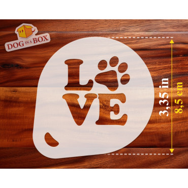 Stencil di cani Set grande n.1 - Set di 9 stencil per decorazioni cappuccino e caffè cacao in polvere