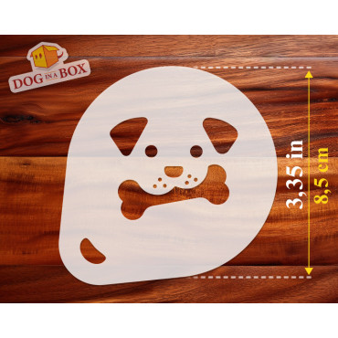 Hunde schablonen Big Set Nr. 1 - Set mit 9 Schablonen für Cappuccino und Kaffee Kakaopulver Dekor