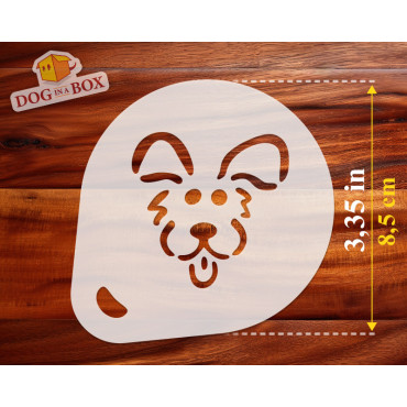 Dogs stencils Big Set n.1 - Set of 9 stencils for cappuccino and coffee cocoa powder decor