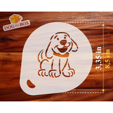 Hunde schablonen Big Set Nr. 1 - Set mit 9 Schablonen für Cappuccino und Kaffee Kakaopulver Dekor