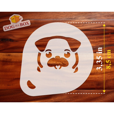 Stencil di cani Set grande n.1 - Set di 9 stencil per decorazioni cappuccino e caffè cacao in polvere