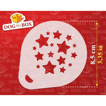 Herz und Sterne Schablonen (3er-Set) Cappuccino und Kaffee Kakaopulver Dekor Schablone - Face Painting Schablonen