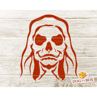 Grim Reaper stencil n.4 - Reusable Death stencil for wood signs, walls, fabrics and cakes.
