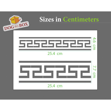 Griechische Schlüsselschablone nr. 6 - Wiederverwendbare griechische Schablone, nahtloses geometrisches Muster für Wände