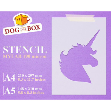 Unicorn stencil n.7 - Cute...