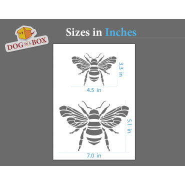 Bees stencil set n.3 - Reusable stencils for honeycombs. Bee stencil for painting.