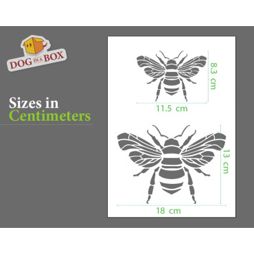 Bienen schablonen set n.3 - Wiederverwendbare Schablonen für Waben. Bienenschablone zum Malen.