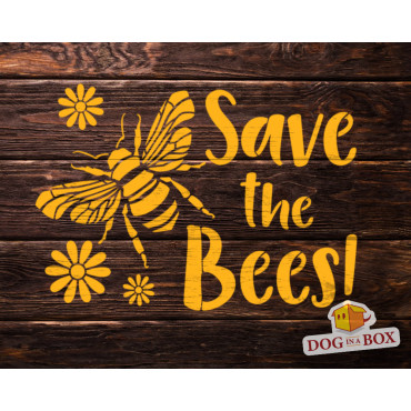 Save the Bees stencil n.1 - Reusable Bee stencil for wood signs, walls or honeycombs