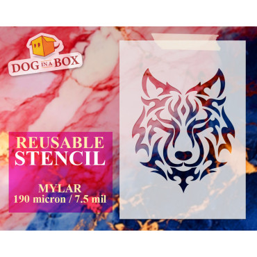 Wolf stencil n.6 - Wild...