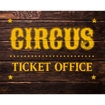 "Circus" Schablone N.1 - wiederverwendbares Vintage Schablone für Wohnkultur, Wandmalerei