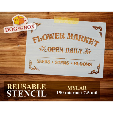 "Flower Market" stencil n.1...