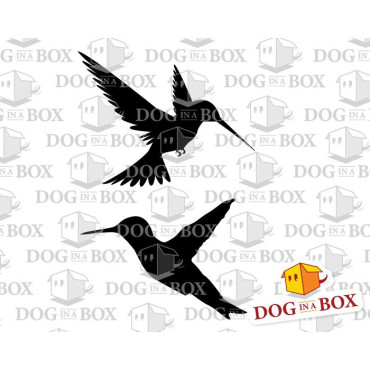 Hummingbirds stencil n.2 - Reusable birds stencil for wood signs, walls or fabrics.