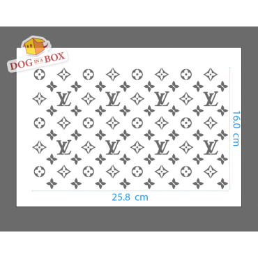Louis Vuitton Schablone Nr. 2 – Modemarken logo schablone zum Malen auf Wänden, Stoffen und Kunststoff