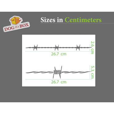 Stacheldraht schablone Nr. 1 - Wiederverwendbare Schablone mit nahtlosem Stacheldrahtmuster. Zwei Größen enthalten