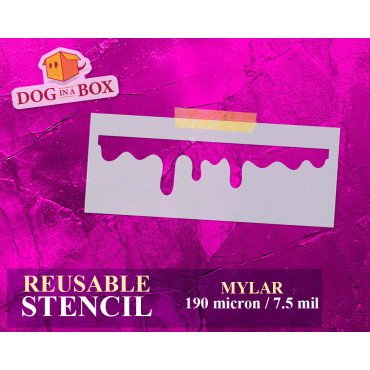 Drip Paint stencil n.3 - Reusable Graffiti seamless pattern stencil for painting