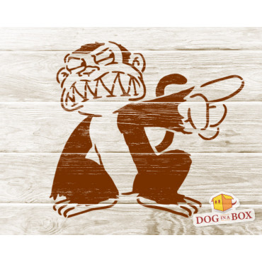 The Evil monkey stencil n.1 - Reusable stencil from the cartoon Family Guy