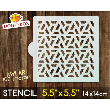Triangles stencil n.1 - stencil for cookies and cakes - 14 x 14 cm