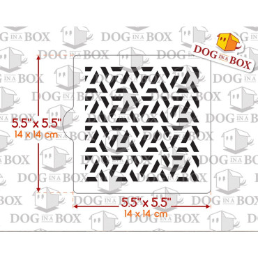 Triangles stencil n.1 - stencil for cookies and cakes - 14 x 14 cm