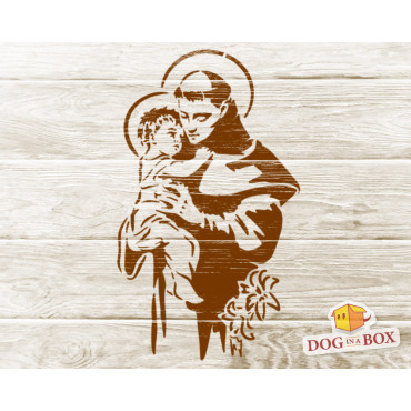 Saint Anthony stencil - Reusable stencil of Brother Anthony for churches, wood signs, wall decor