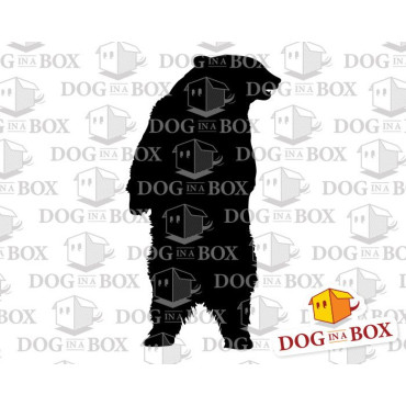 Bear stencil n.4 - Reusable grizzly stencil for wood signs, walls or fabrics.