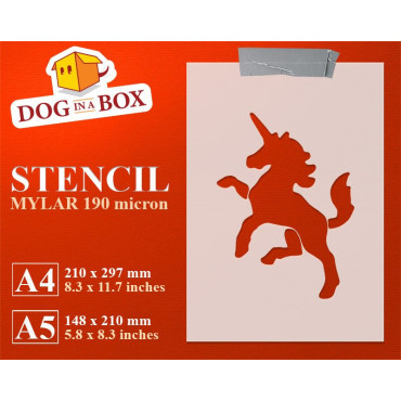 Unicorn stencil n.3 - Cute...