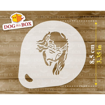 Jesus stencils n.1 (set of 3) Cappuccino and Coffee cocoa powder decor stencil - Face Painting stencils