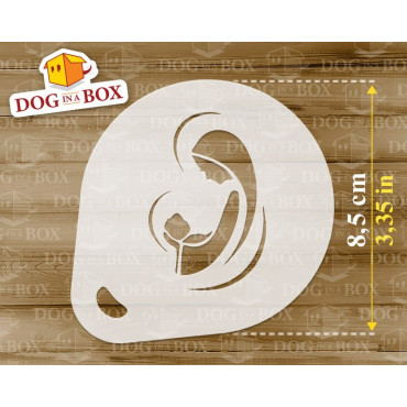 Stencil Gesù n.1 (set di 3) - Stencil per decorazioni con cacao in polvere per cappuccino e caffè o pareti, candele e altro