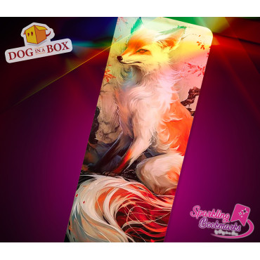 Japanische Fuchs Lesezeichen nr.1 – Lesezeichen mit Metallic-Holo-Effekt, Fantasy Stil