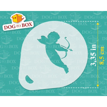 Pochoir anges n ° 1 (lot de 3) pochoir de décoration de poudre de cacao Cappuccino et café - pochoirs de peinture de visage