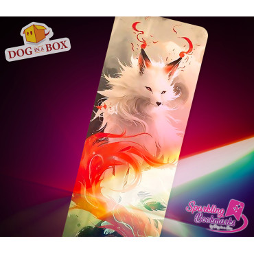 Japanese fox bookmark n.2 - metallic-holo effect bookmarks, fantasy style
