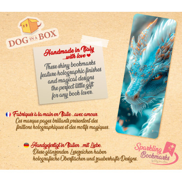 Dragon bookmark n.1 - metallic-holo effect bookmarks, fantasy style