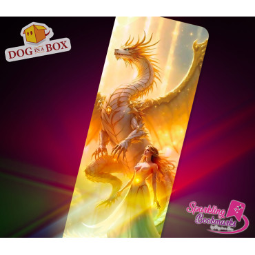 Segnalibro drago n.3 - segnalibro effetto metallico-olografico, stile fantasy