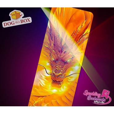 Segnalibro drago n.4 - segnalibro effetto metallico-olografico, stile fantasy