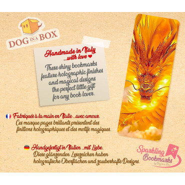 Dragon bookmark n.4 - metallic-holo effect bookmarks, fantasy style
