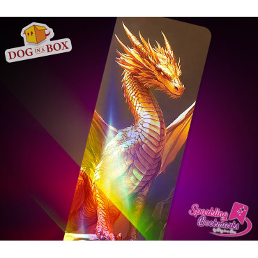 Marque-page Dragon n.6 - Marque page effet métallisé-holo, style fantaisie