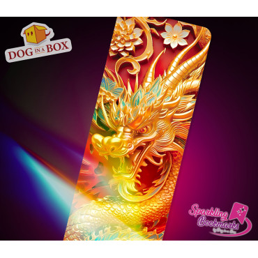 Marque-page Dragon n.8 - Marque page effet métallisé-holo, style fantaisie