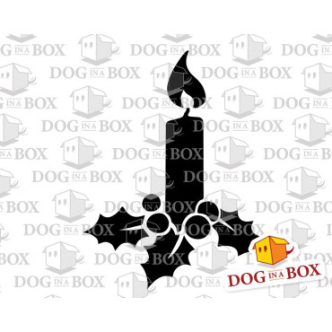 Christmas candle stencil n.2 - Reusable christmas stencil for wood signs, windows decor and walls